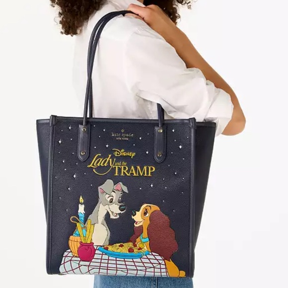♠️kate spade X Disney Lady and the Tramp NS North South Ella Tote, Blue NWT - Picture 2 of 15